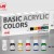 ICM Basic Acrylic Colors (6*12ml) Acrylic Paints set